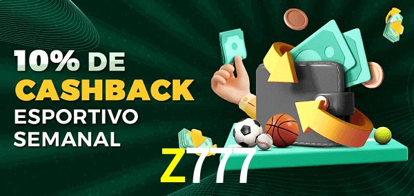 10% de bônus de cashback na Z777
